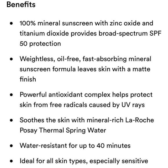 $6❤️‍🔥 LAST 1! La Roche Posay Anthelios Mineral Ultra Light Face Sunscreen SPF50 - Picture 6 of 8